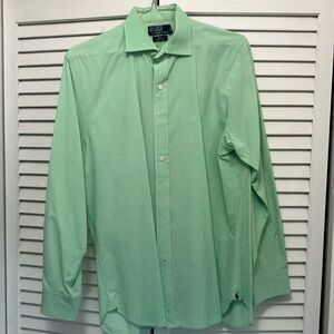 Polo by Ralph Lauren Men's Green Dress Shirt